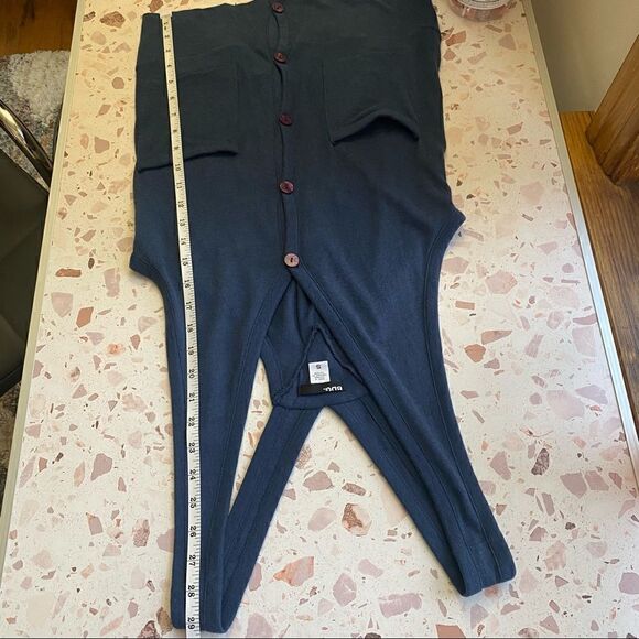 B.P Nordstrom blue wool blend button up sleeveless vest - Picture 4 of 8